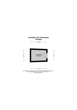 Plattegrond - Venetiëhof 135, 1019 NC Amsterdam - Venetiëhof 135, Amsterdam - Berging - 2D.jpg